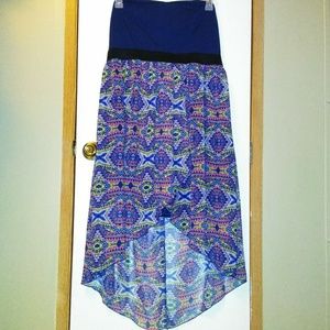 Strapless Sz XXL hi low dress